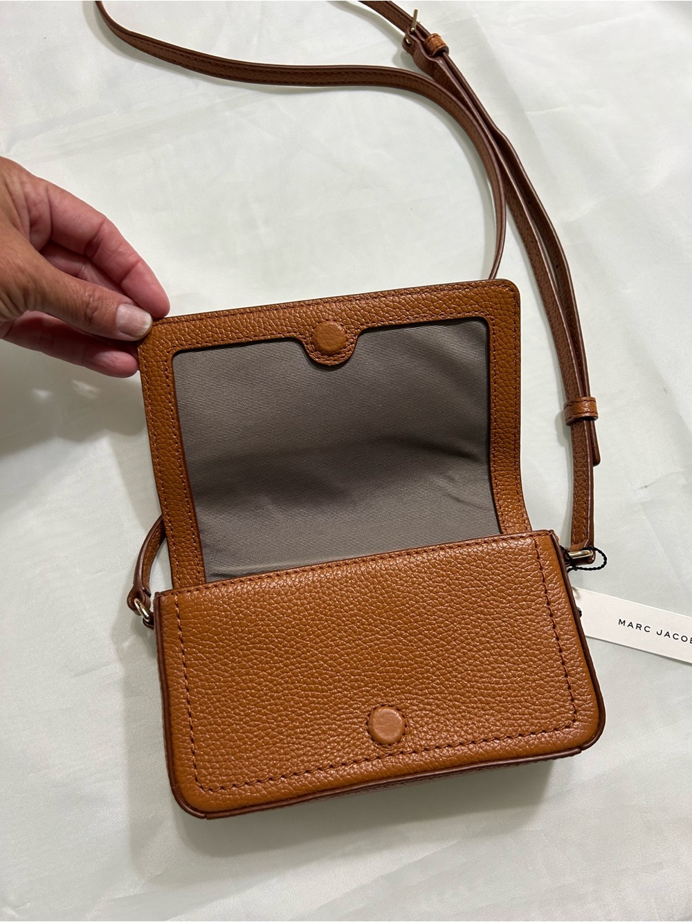 NWT Marc Jacobs Groove Mini Shoulder Bag crossbody tan leather - Picture 7 of 9